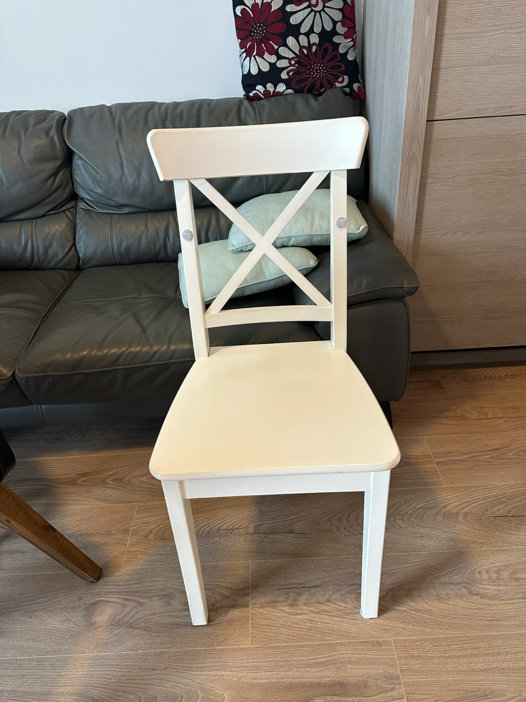 White Wooden desk Chair
