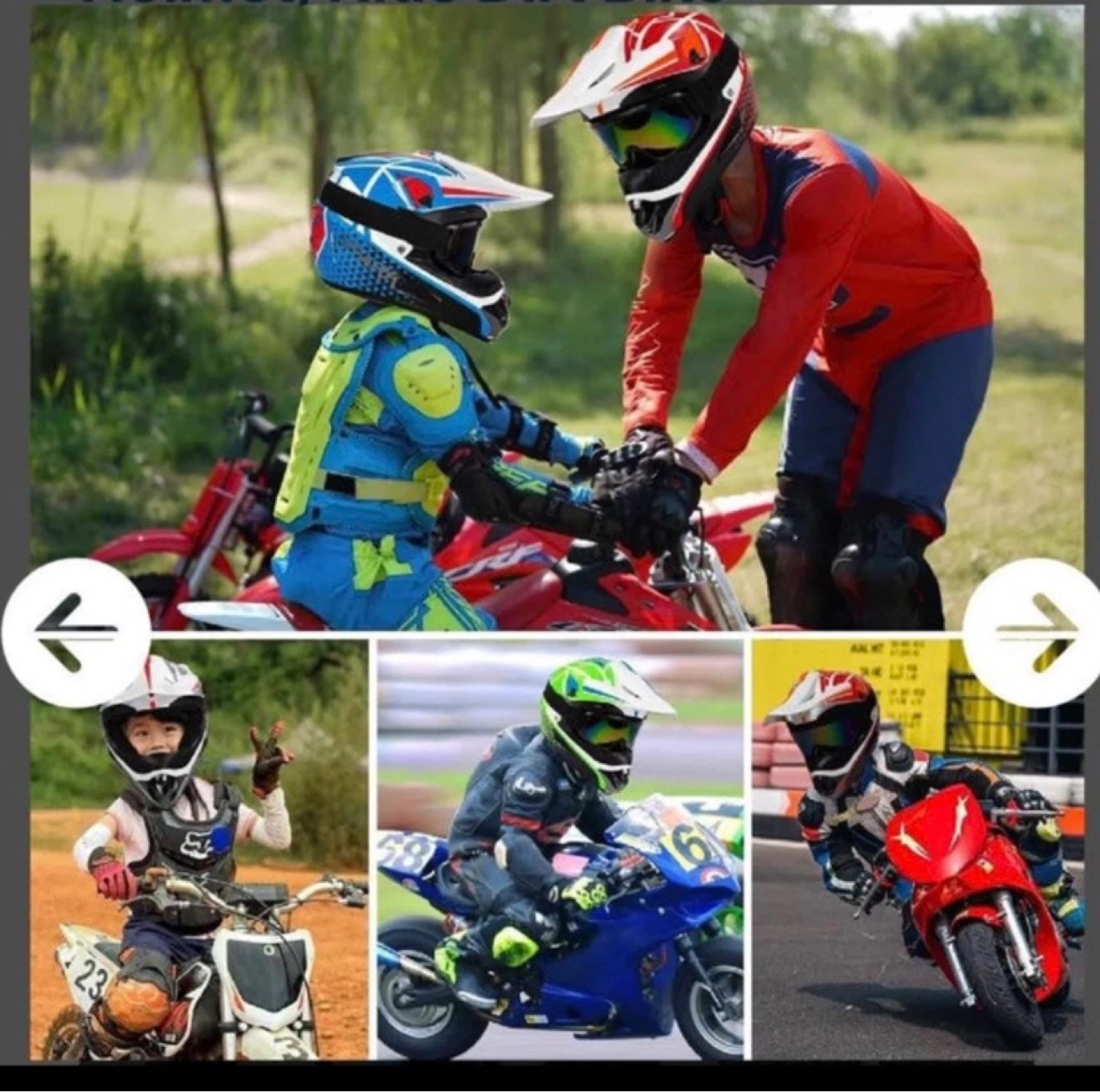 SPARKY Motocross Helmet with Goggles, Gloves, and Neck Gaiter - photo 5