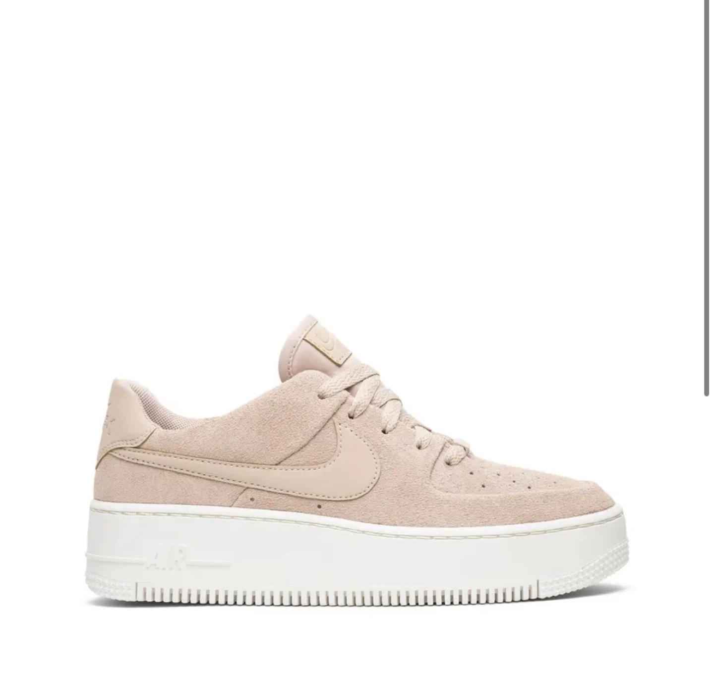 Nike Air Force 1 Sage Low Platform Sneakers - Pink Suede