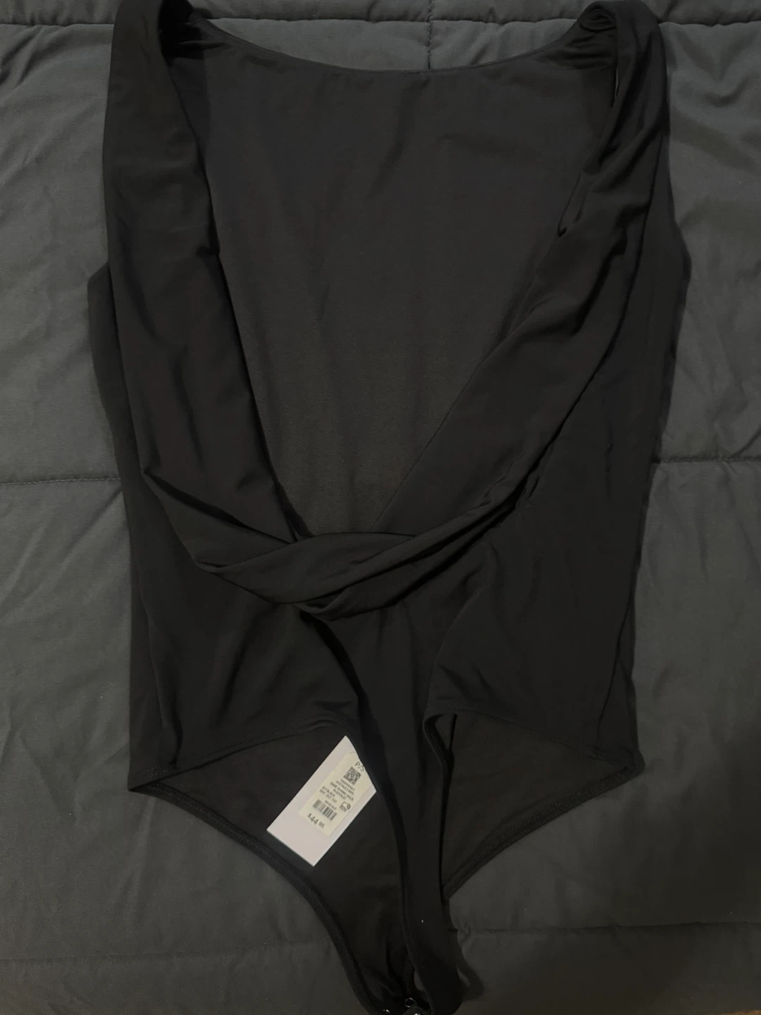 Dynamite Sculpt Cowl Back Bodysuit - Black, Size S/P