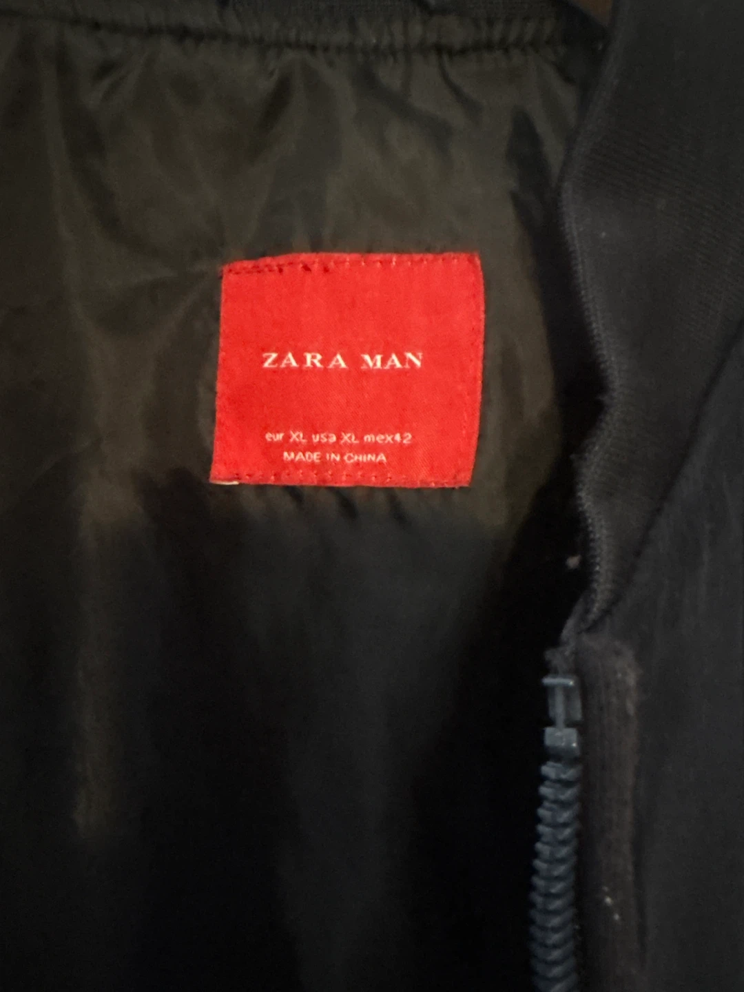 ZARA MAN Bomber Jacket - Navy Blue - Size XL - photo 2