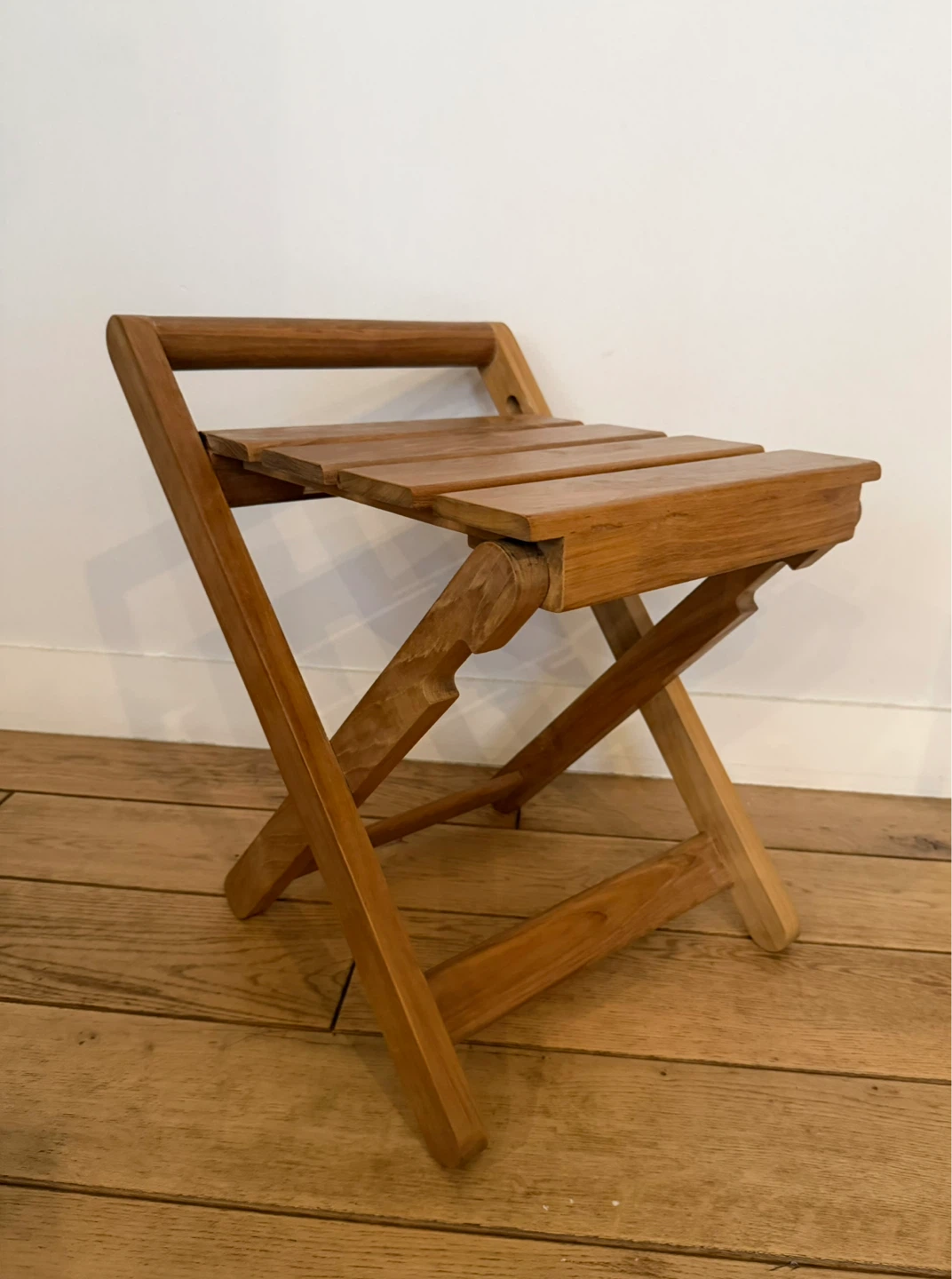 Teak Shower Folding Stool New - photo 4