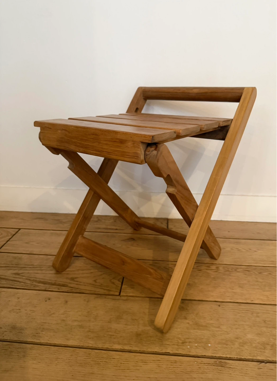Teak Shower Folding Stool New - photo 3