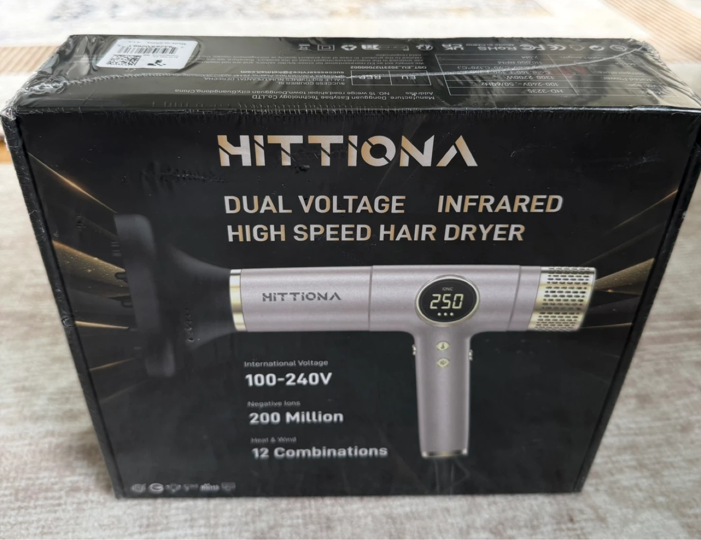 HITTIONA Dual Voltage Infrared High Speed Hair Dryer