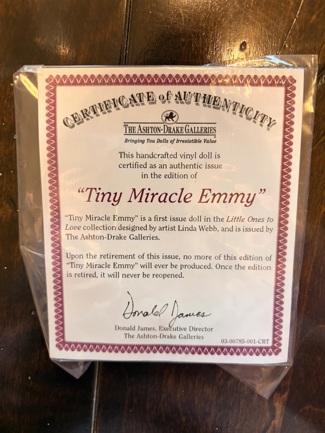 Ashton-Drake Galleries Tiny Miracle Emmy Doll - photo 4