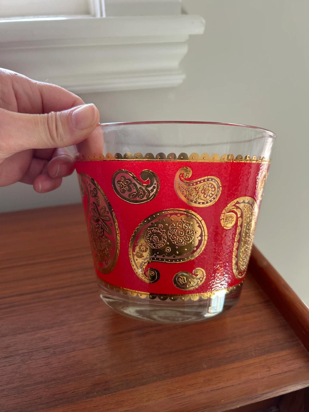 Mid century modern ice bucket (glass bowl) - photo 3