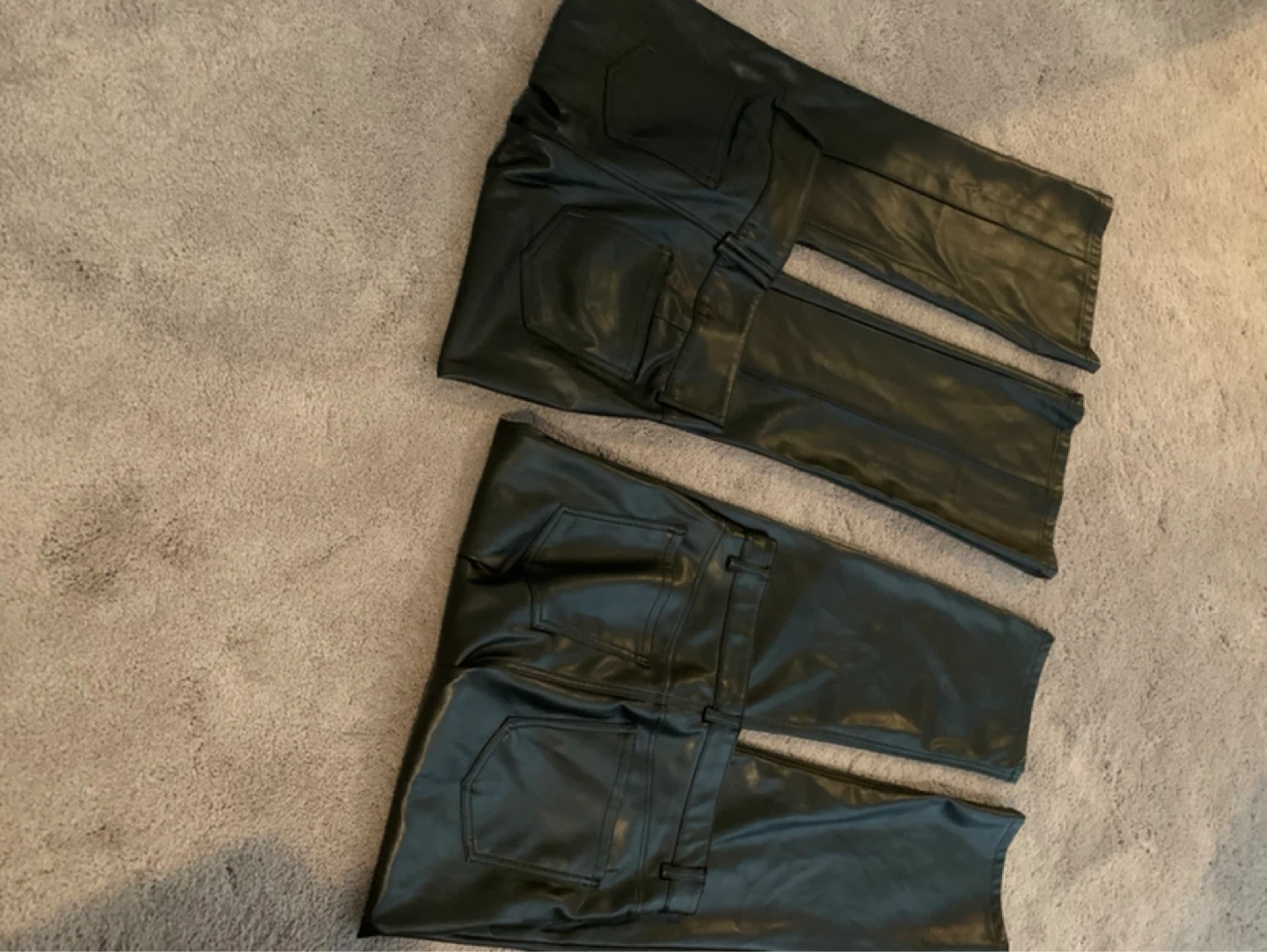 2 pairs of black faux leather pants - photo 2