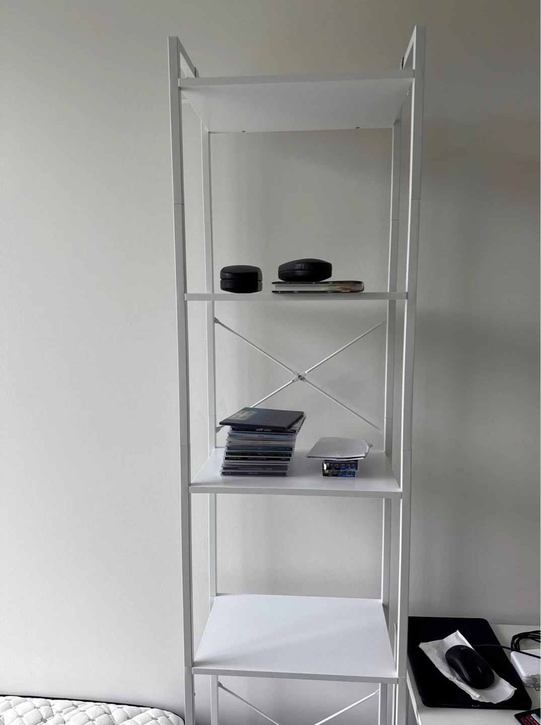 White 6-Shelf Bookshelf