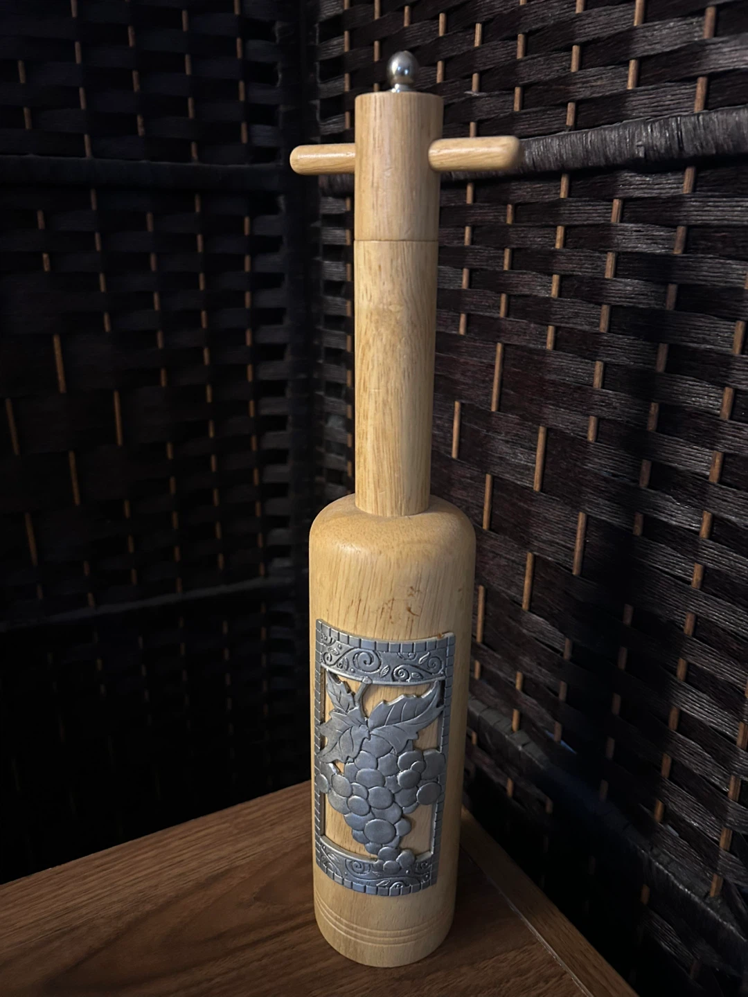 Wooden pepper mill