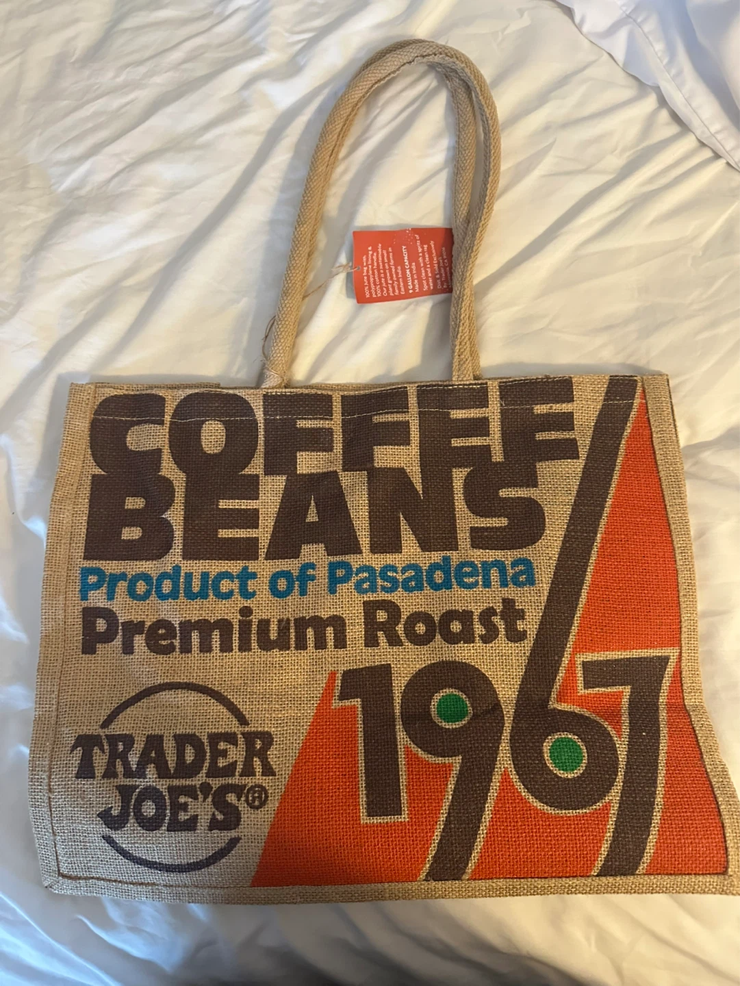 Trader Joe's "Coffee Beans" Jute Tote Bag - photo 2