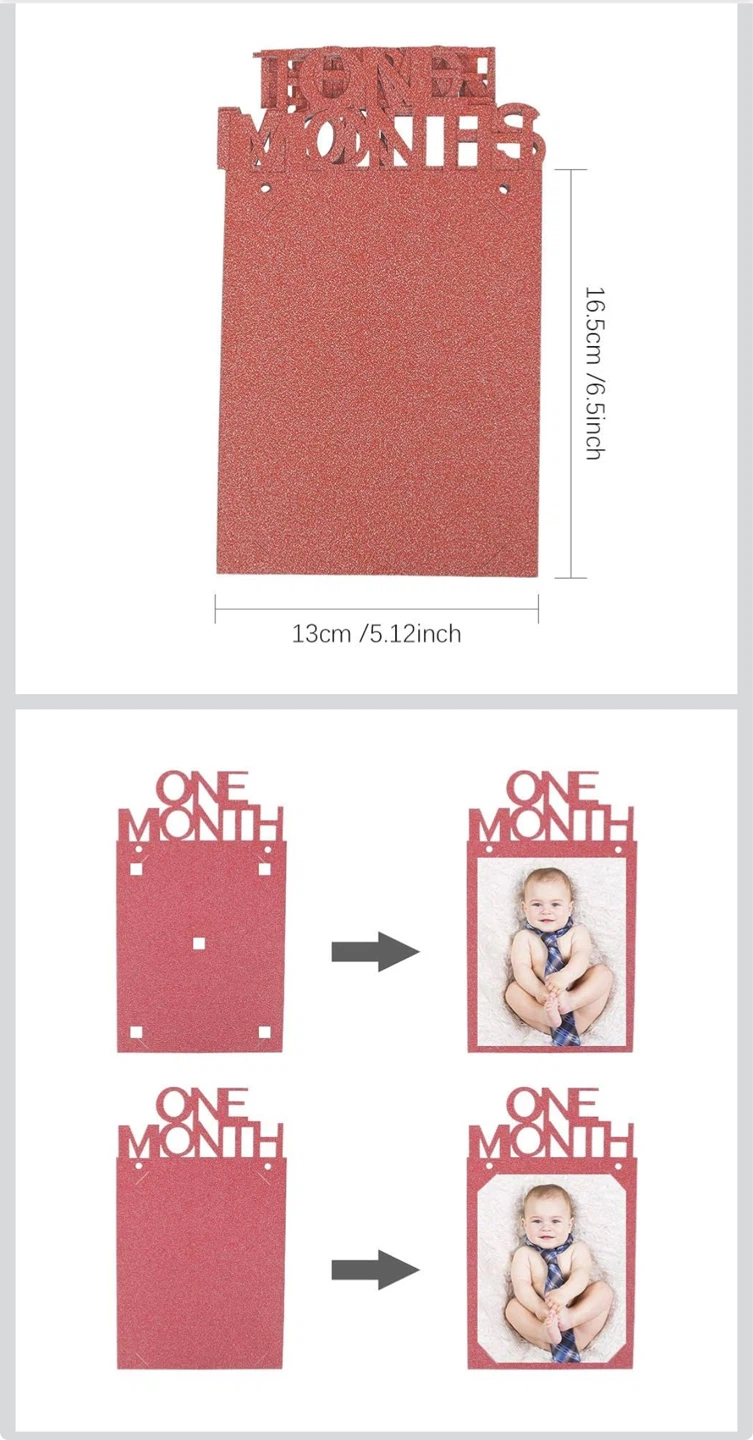 NIP Rose Gold 1st year Birthday Photo Banner - photo 3