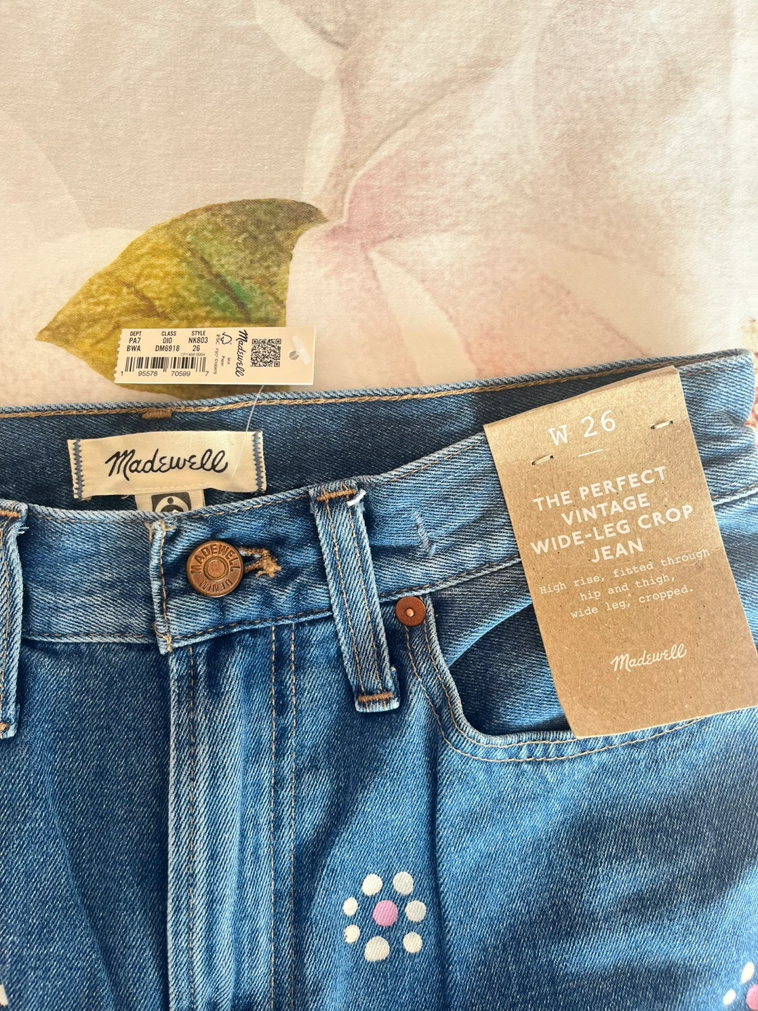Madewell The Perfect Vintage Wide-Leg Crop Jeans W 26 - photo 2