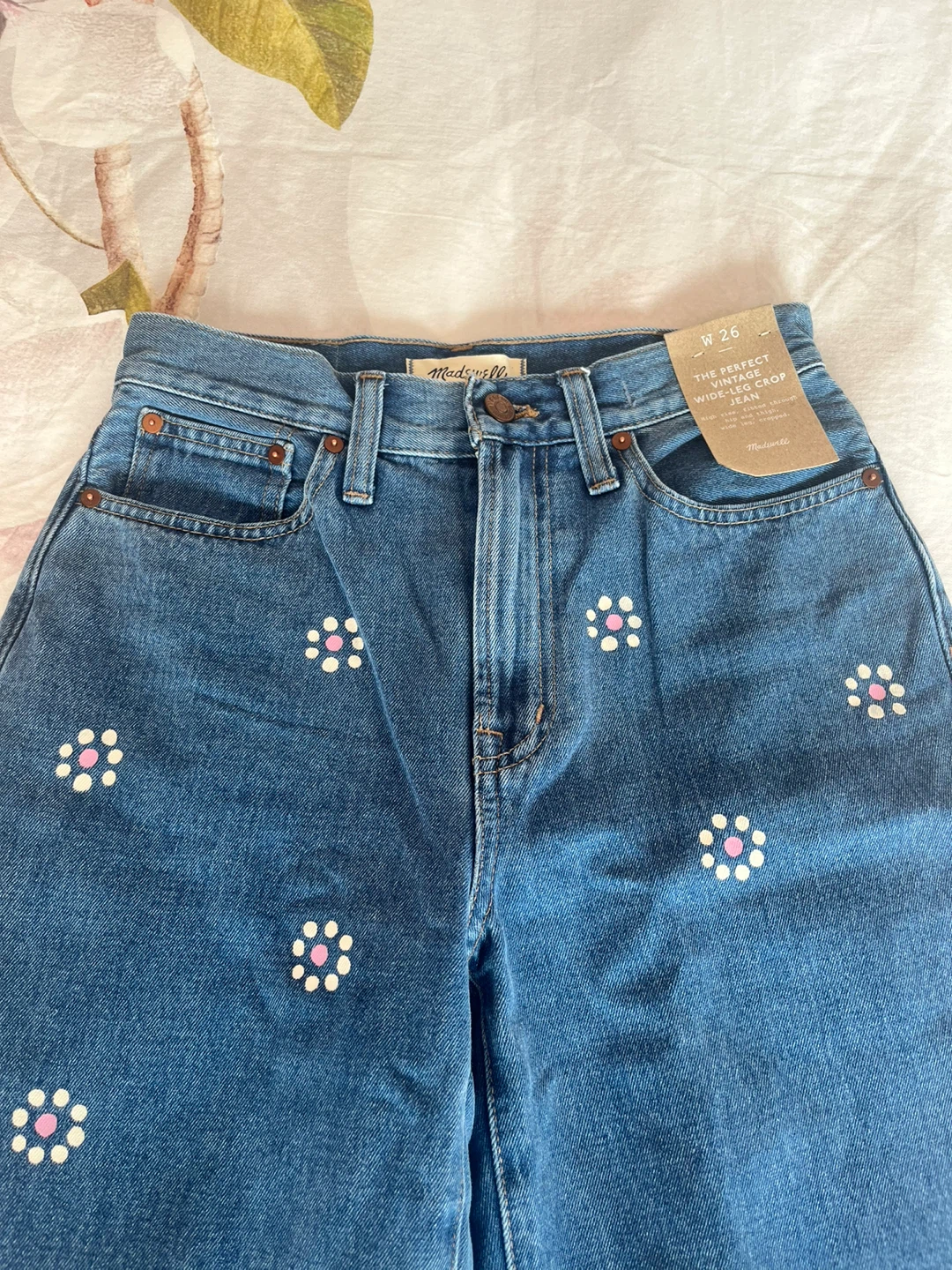Madewell The Perfect Vintage Wide-Leg Crop Jeans W 26