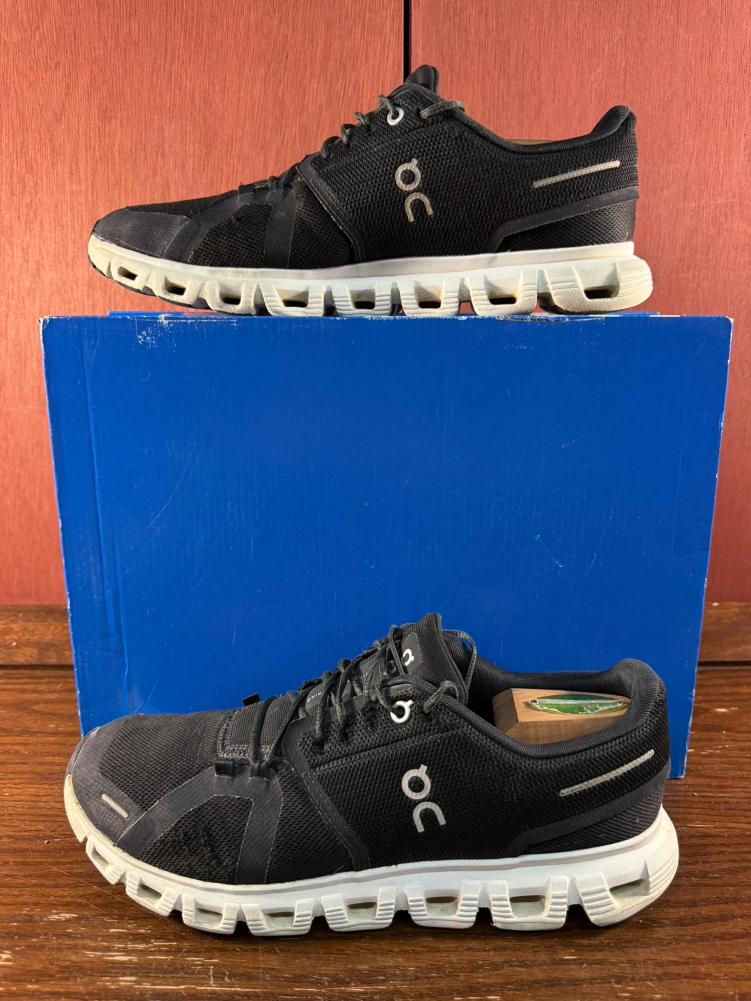 On Running Cloud 6 Black White Athletic Shoes Men’s Size US 9