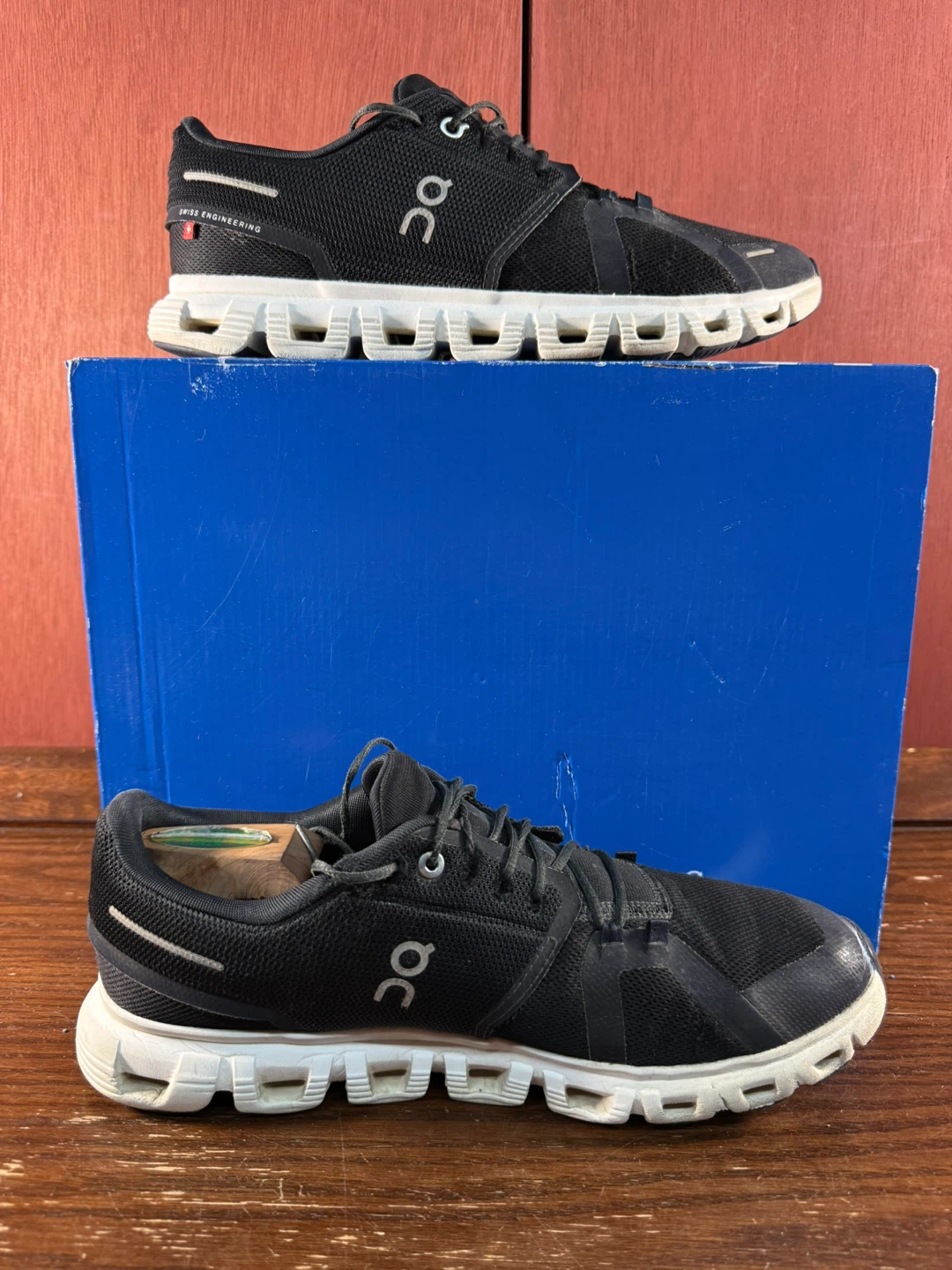On Running Cloud 6 Black White Athletic Shoes Men’s Size US 9 - photo 3