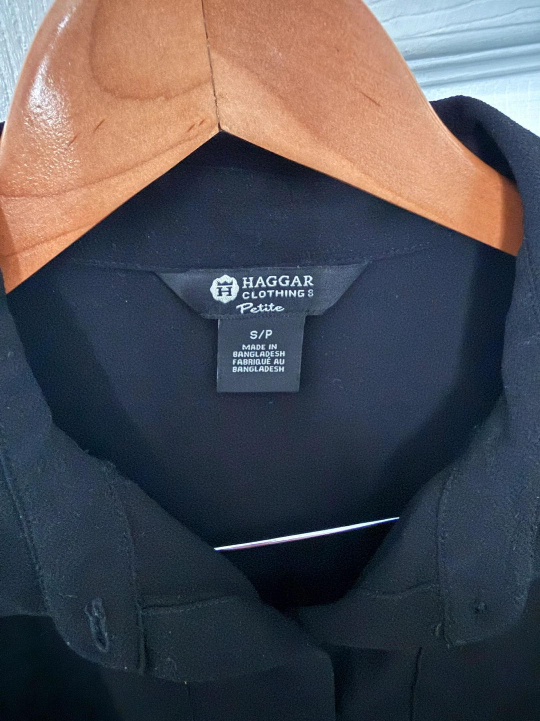 Haggar Clothing Petite Black Button-Up Shirt - photo 2
