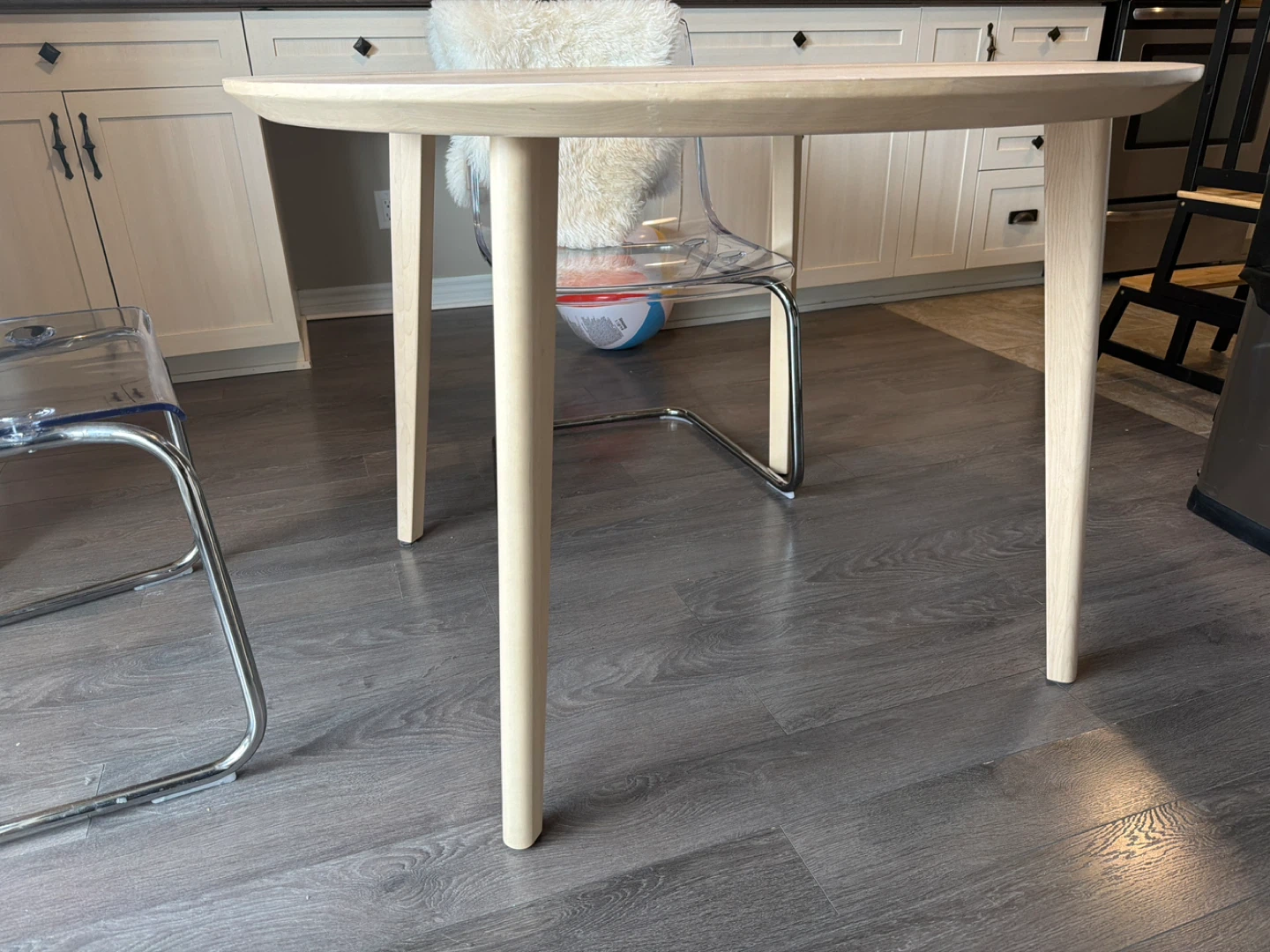 Round Wood Dining Table - photo 2