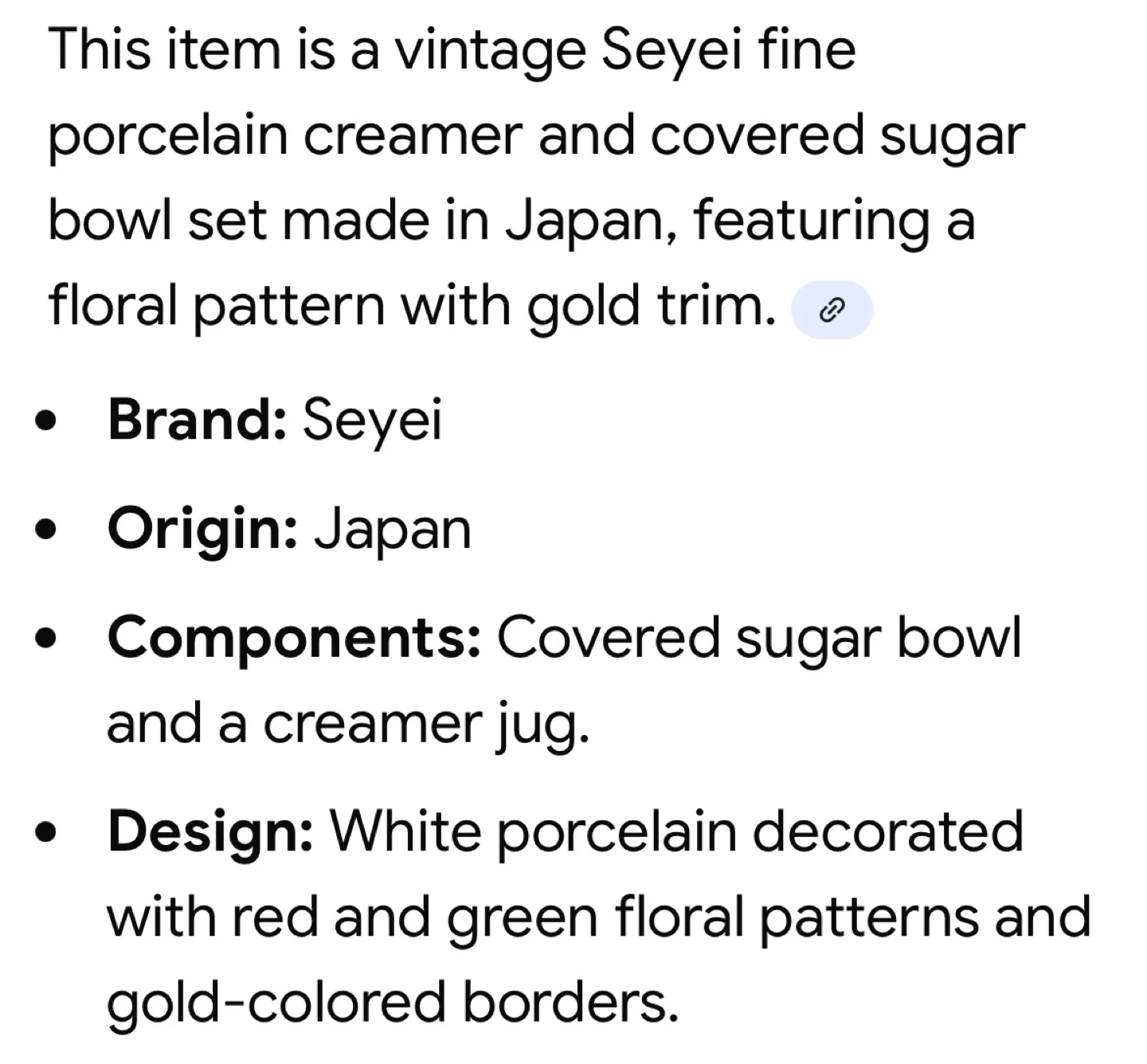 Seyei Hand Painted Creamer and Sugar Bowl Set - photo 3