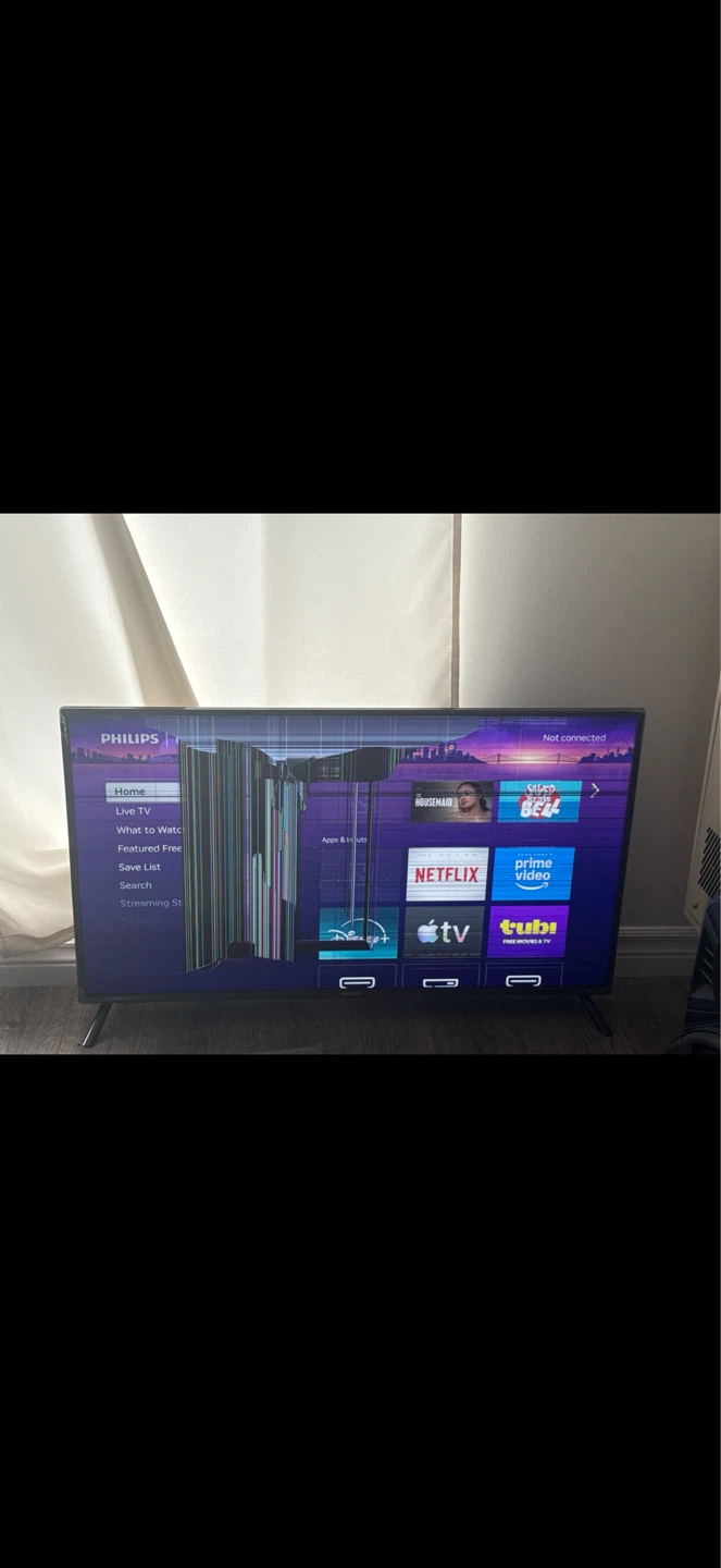 Philips Smart TV - Cracked Screen
