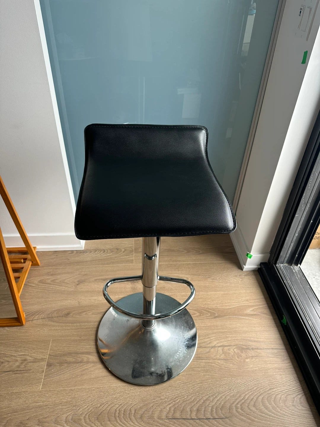 Black Adjustable Bar Stool