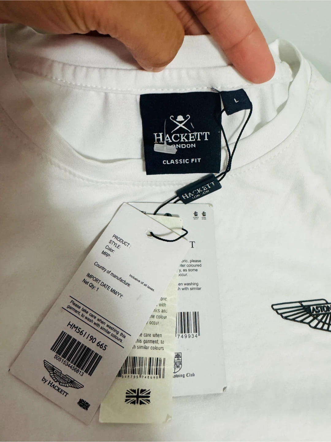 Hackett Aston Martin Long Sleeve T-Shirt White - photo 2