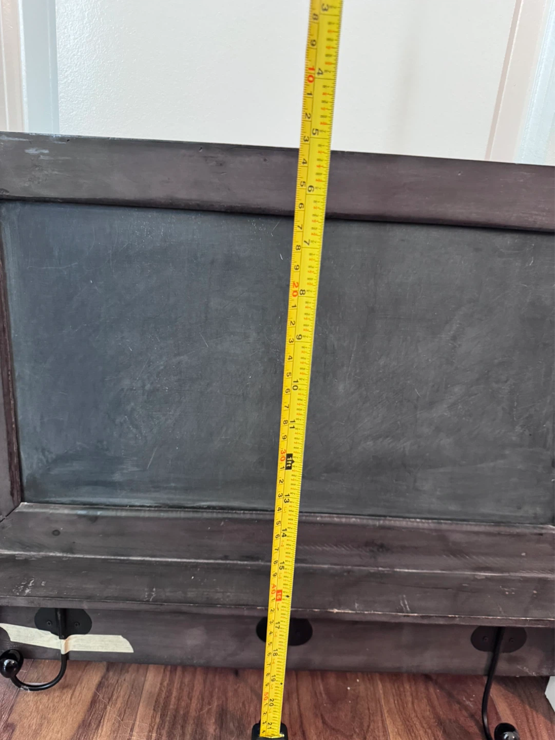 Wooden Chalkboard with Hooks - photo 3
