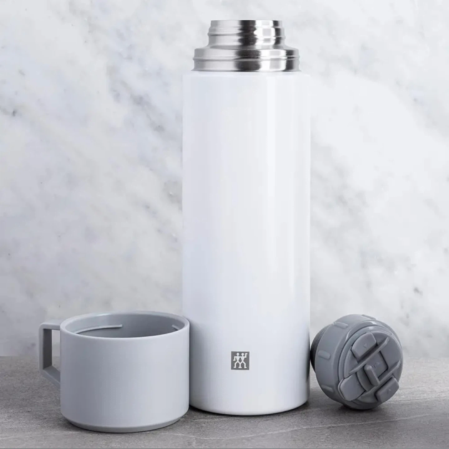 ZWILLING 1L Thermo Thermal Travel Bottle (White/Silver)