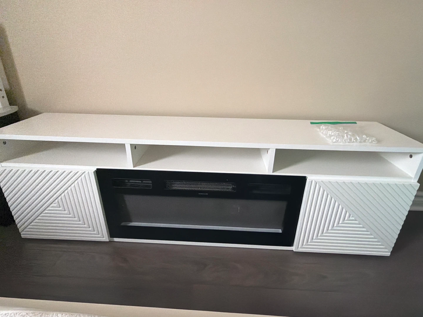 White Entertainment Unit with Fireplace