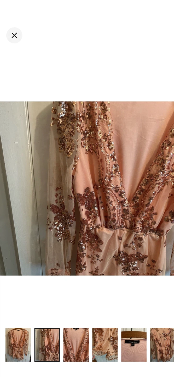 Moon Lite Rose Gold Sequin Romper XS/XP - photo 2