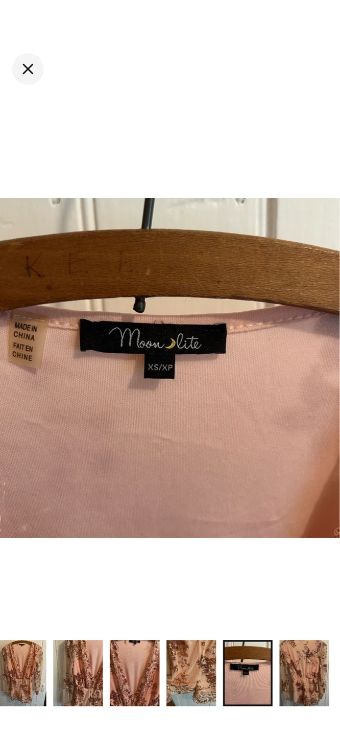 Moon Lite Rose Gold Sequin Romper XS/XP - photo 5