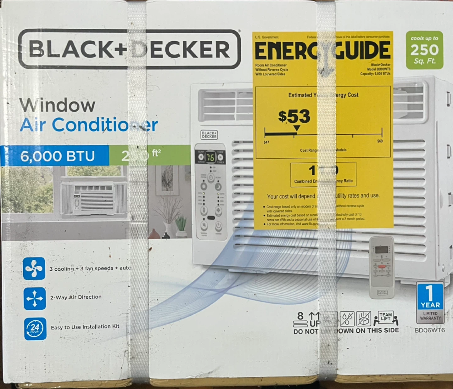 BLACK+DECKER Window Air Conditioner 6,000 BTU