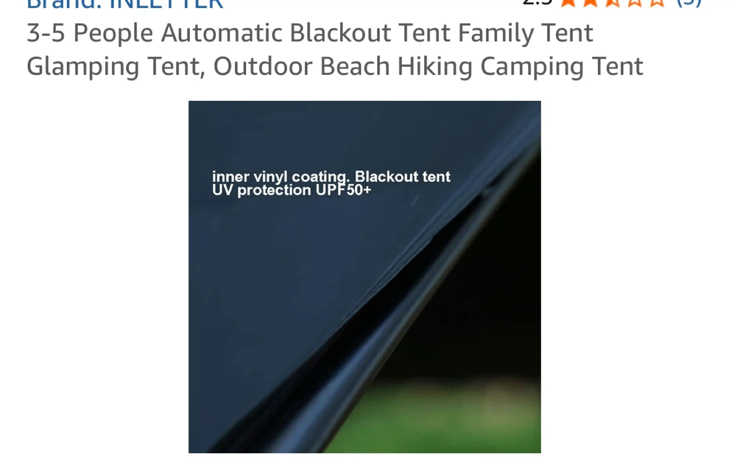 INLETTTER 3-5 Person Automatic Blackout Tent - photo 4
