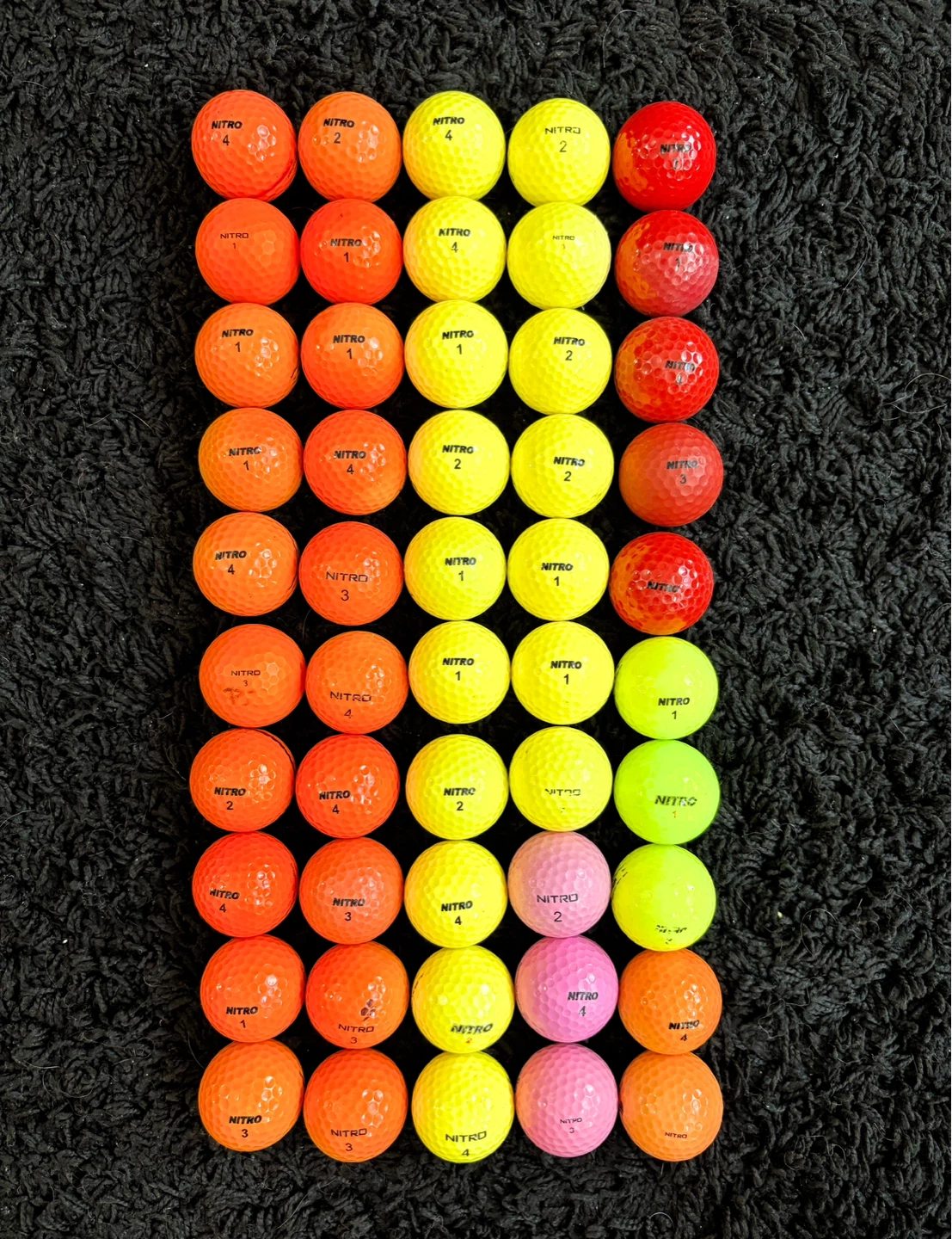50 Nitro Coloured Golf Balls