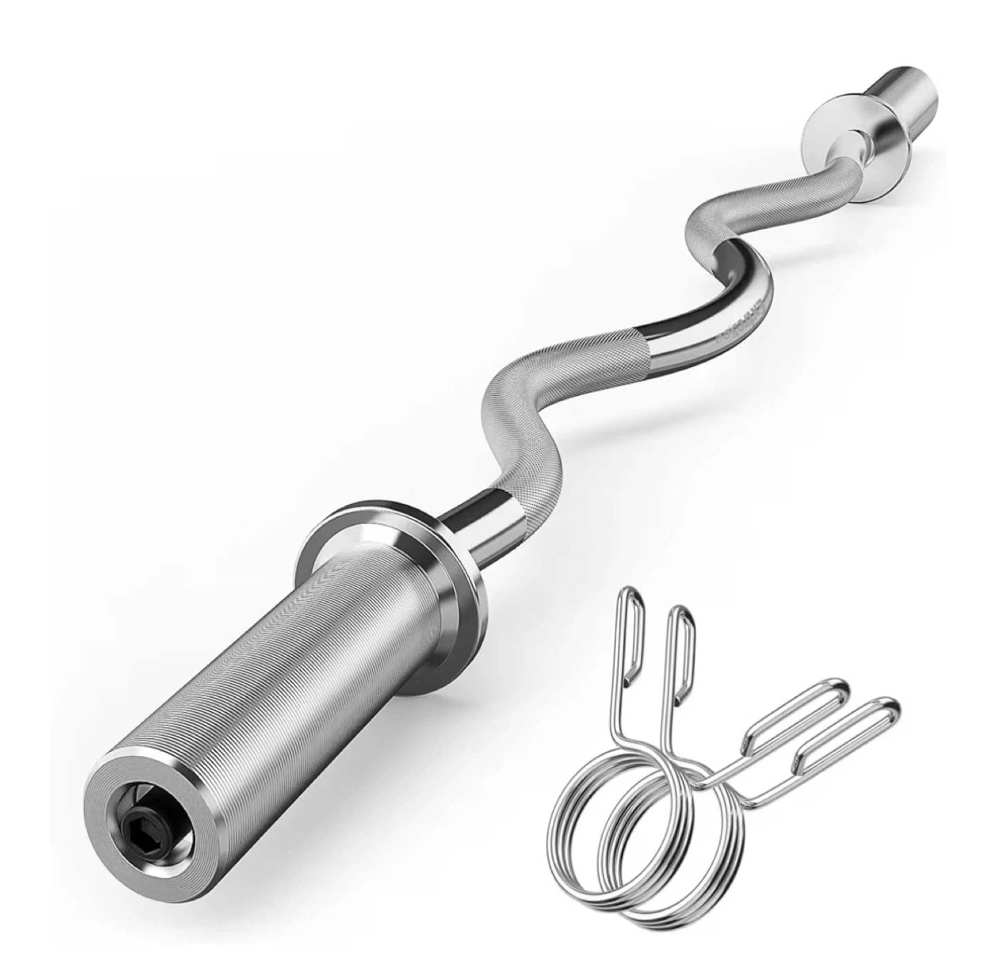 Olympic Curl Bar with 2" Sleeves and 2 Spring Collars