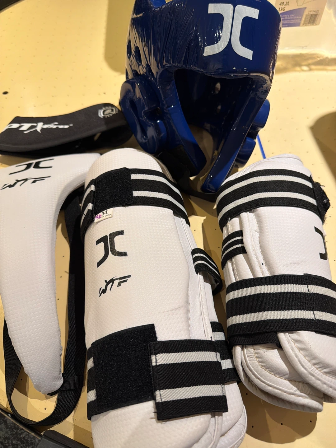 WTF Taekwondo Sparring Gear Set - Blue/White