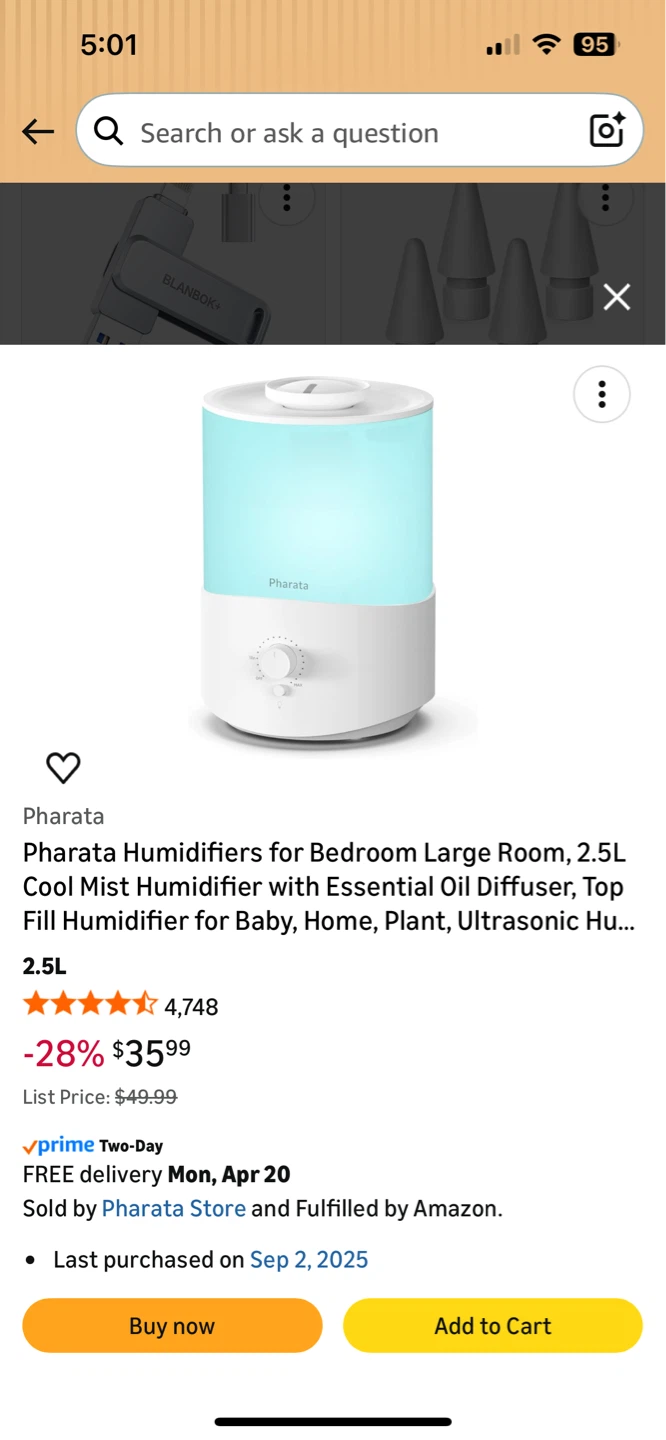 Pharata Cool Mist Humidifier 2.5L - photo 3