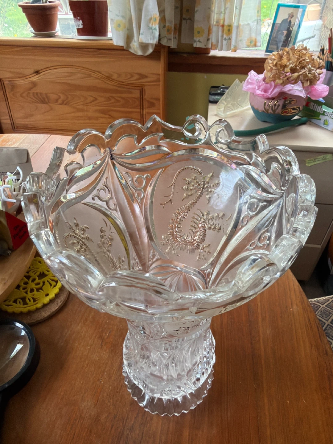 Dragon Hotbauer Byrdes German Crystal Vintage 11” vase - photo 3