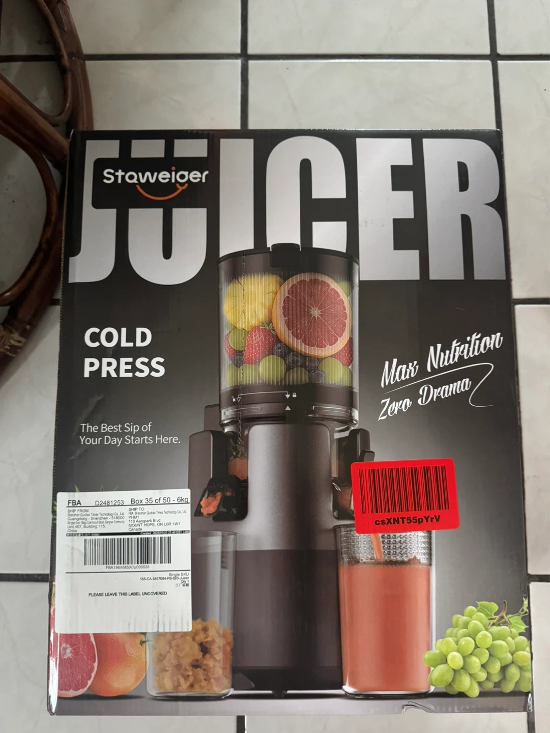 Staweiger Cold Press Juicer - photo 2