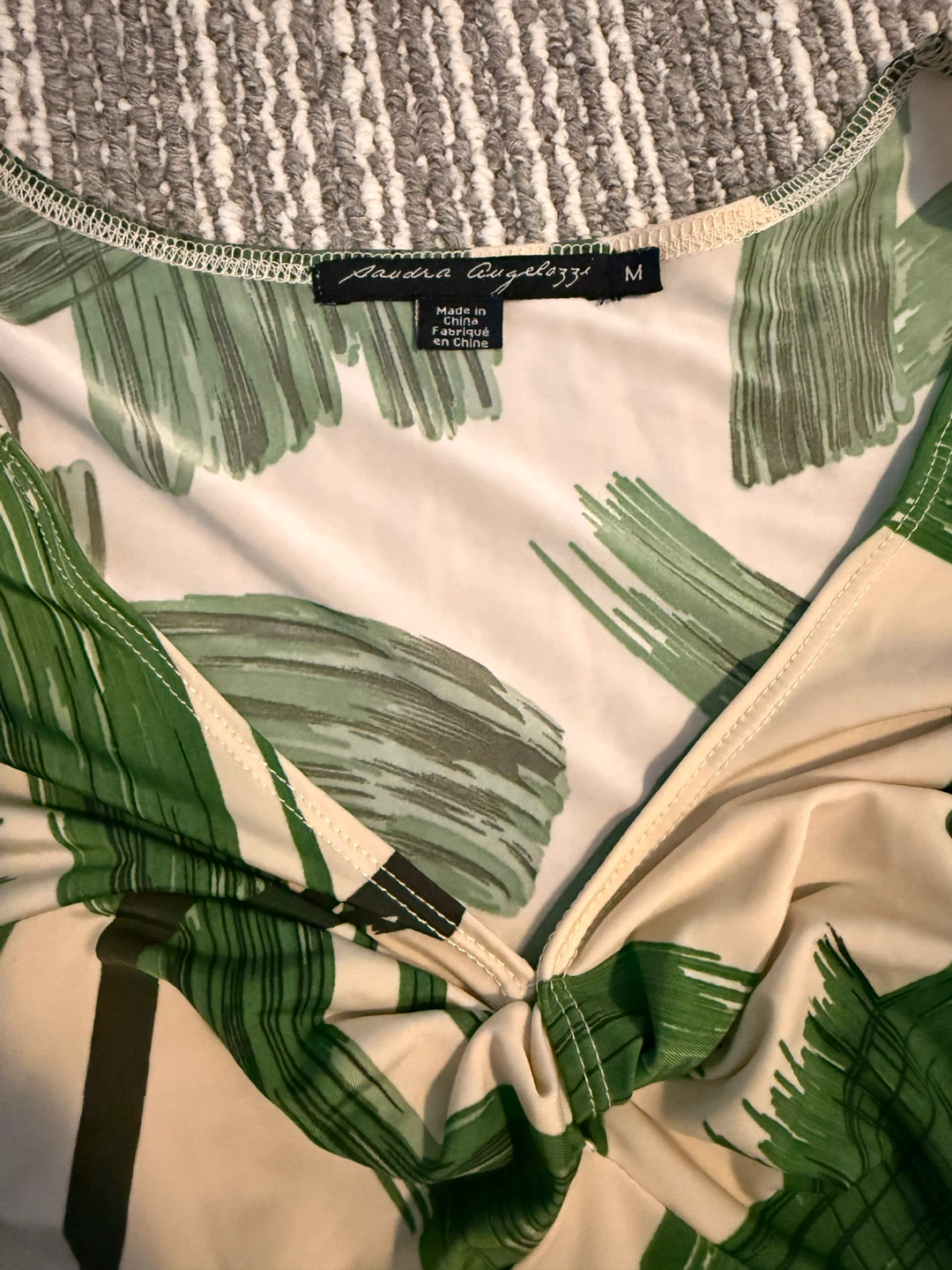 Sandra Diegelazzi Women's Size M Green Brushstroke Dress - photo 2