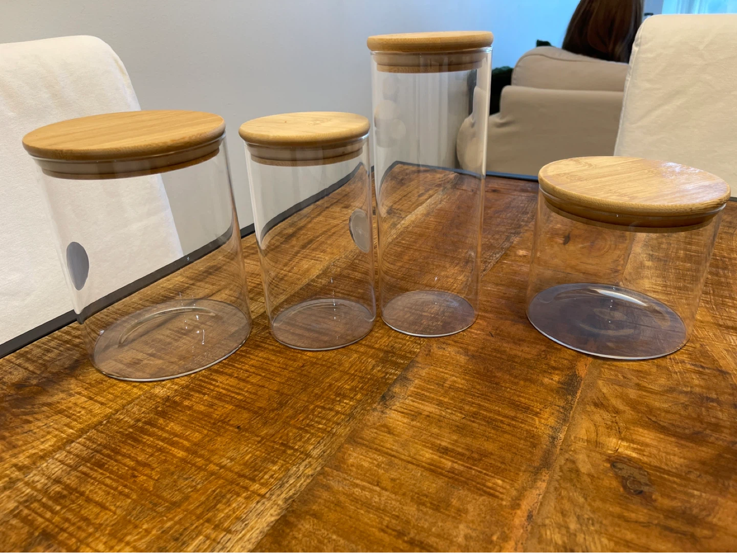 Glass jars w bamboo lids - multiple sizes - photo 4