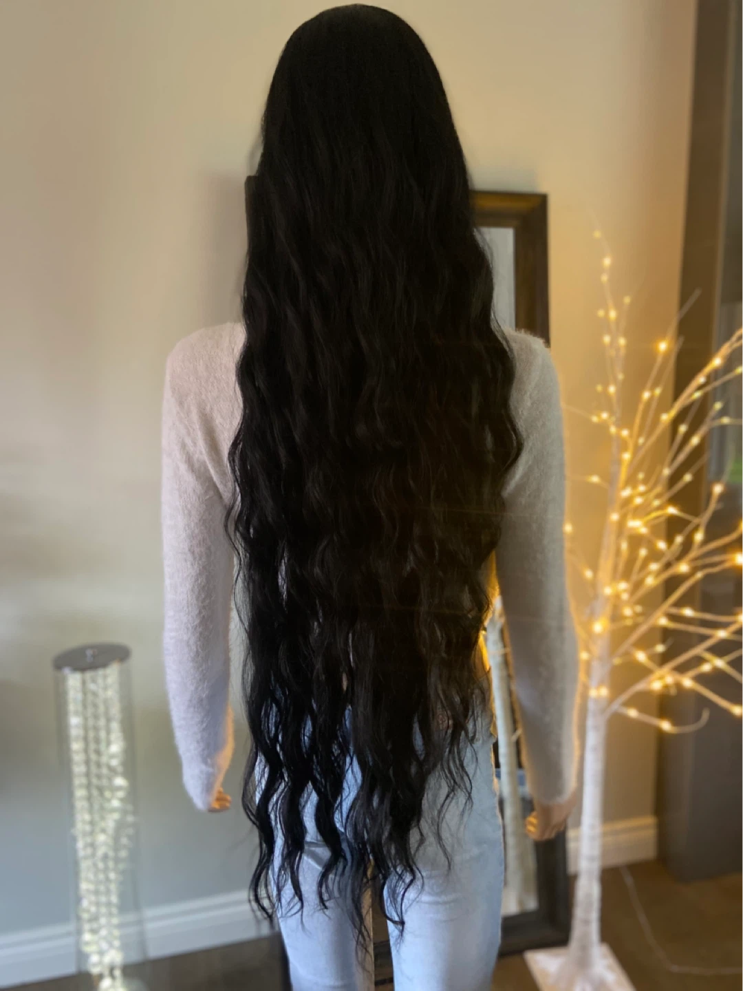 NWT: 3-Ft Long Wavy Solid Black Synthetic Cosplay Wig - photo 5