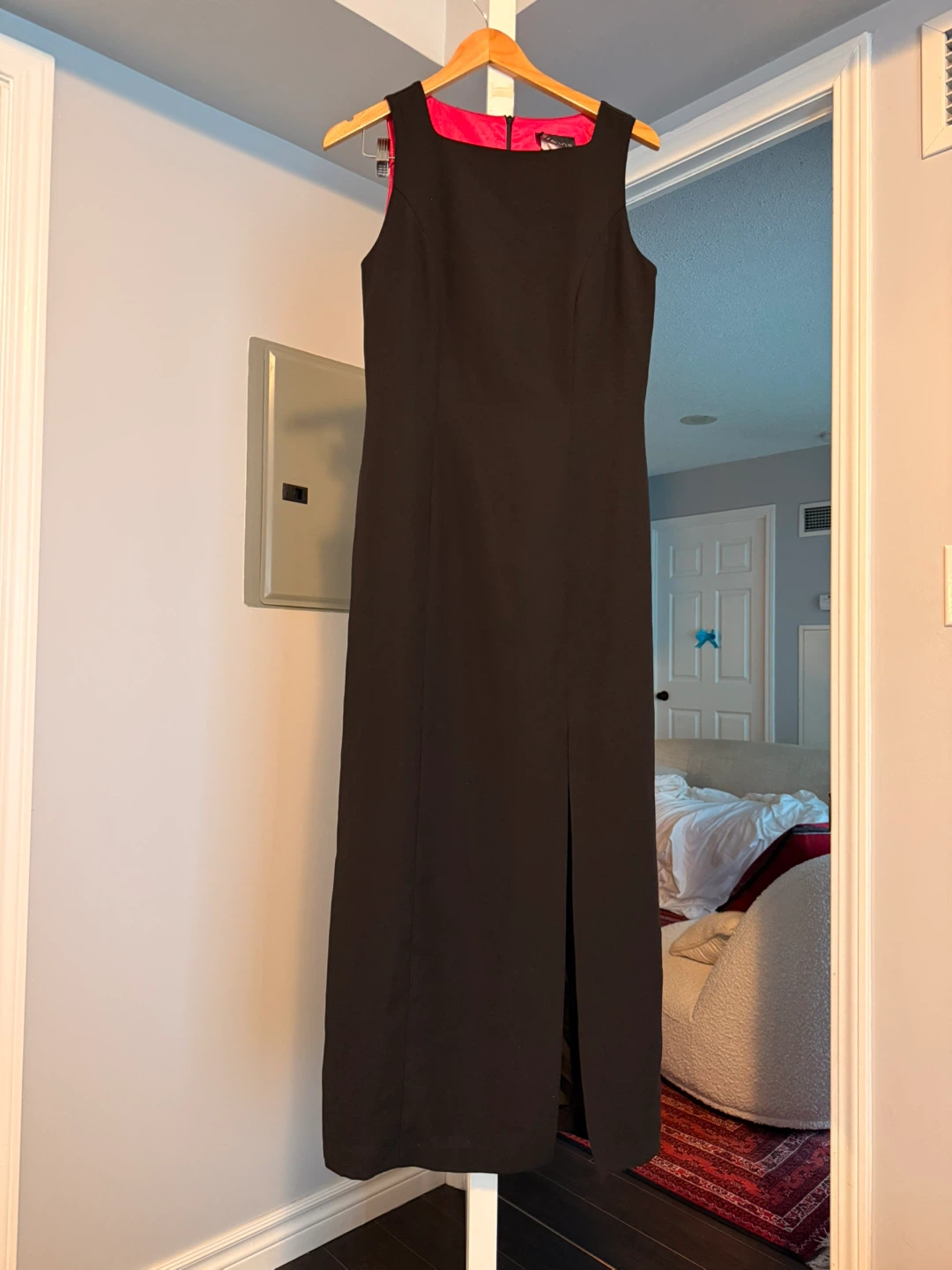Lindor Black Maxi Dress with Side Slit - photo 3