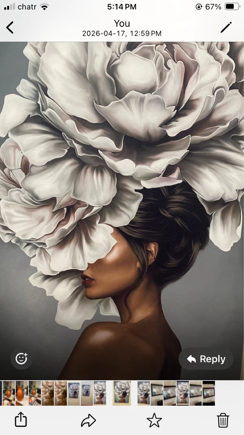 Large Floral Woman Wall Art - photo 3