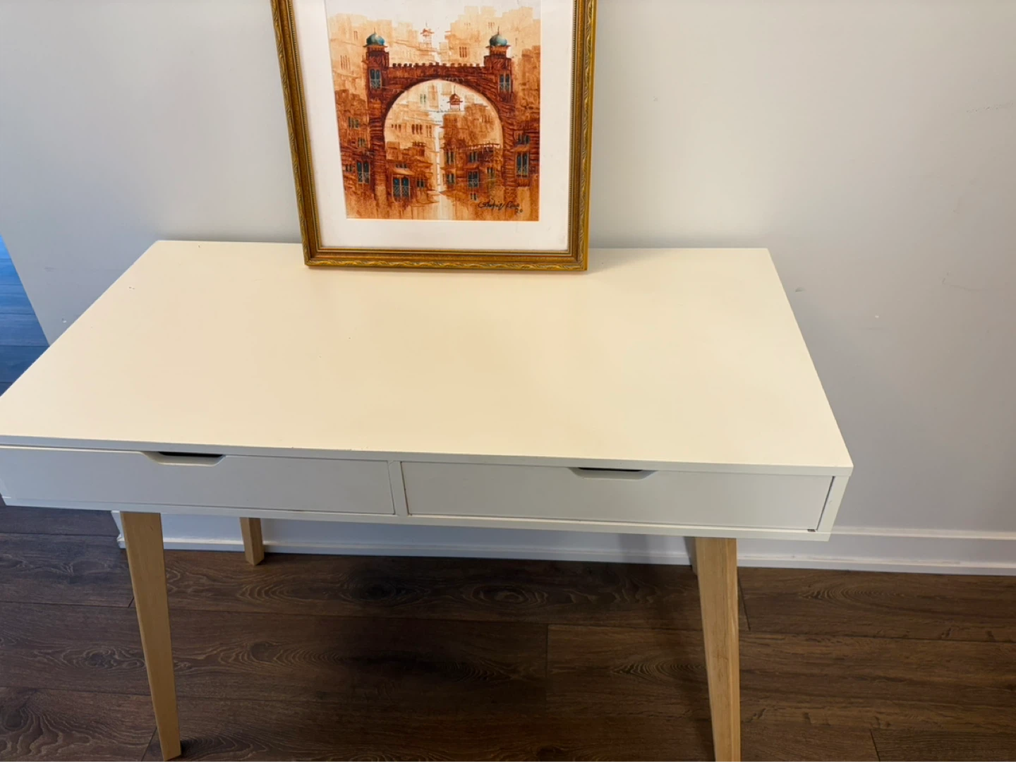 White Console Table with 2 Drawers