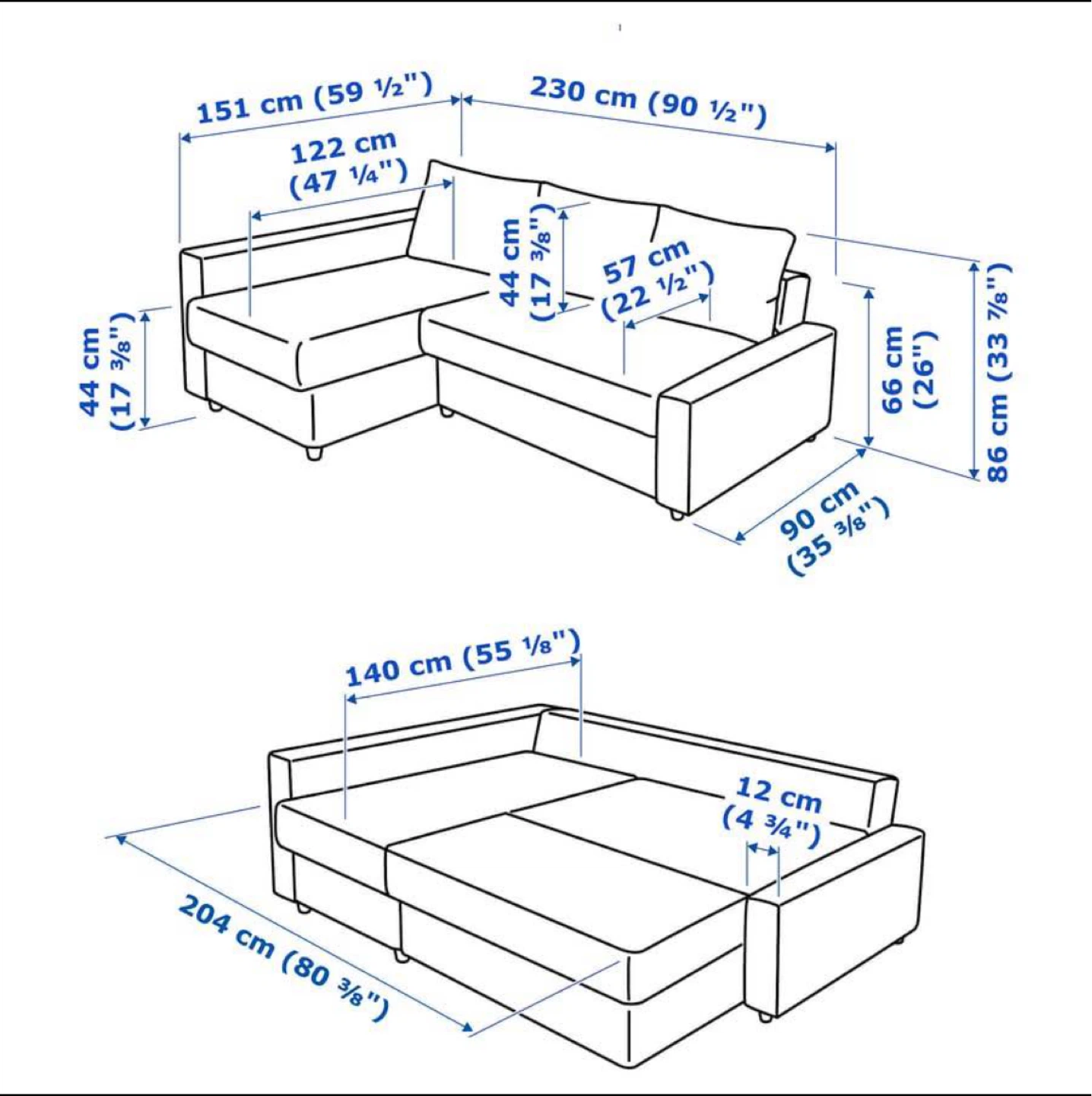 IKEA Sectional Sofa Bed - grey - photo 3