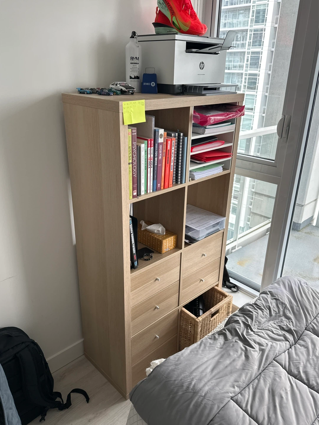 IKEA KALLAX Shelf Unit (Vertical, Light Beige) – Storage Combo