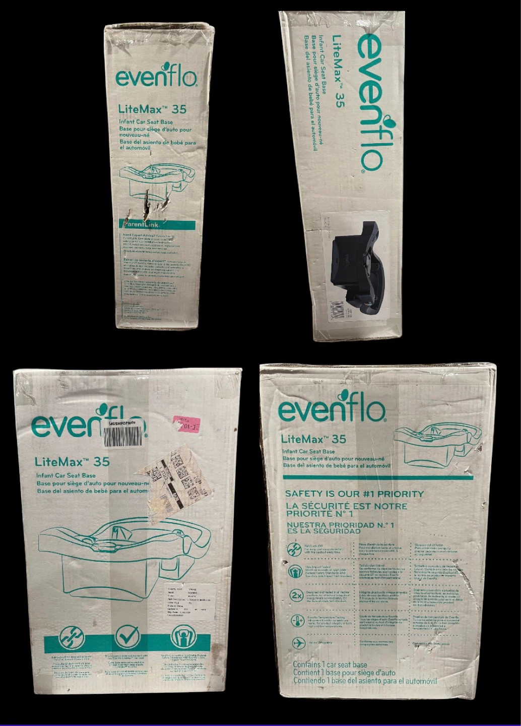 Evenflo LiteMax 35 Infant Car Seat Base - Black - photo 2