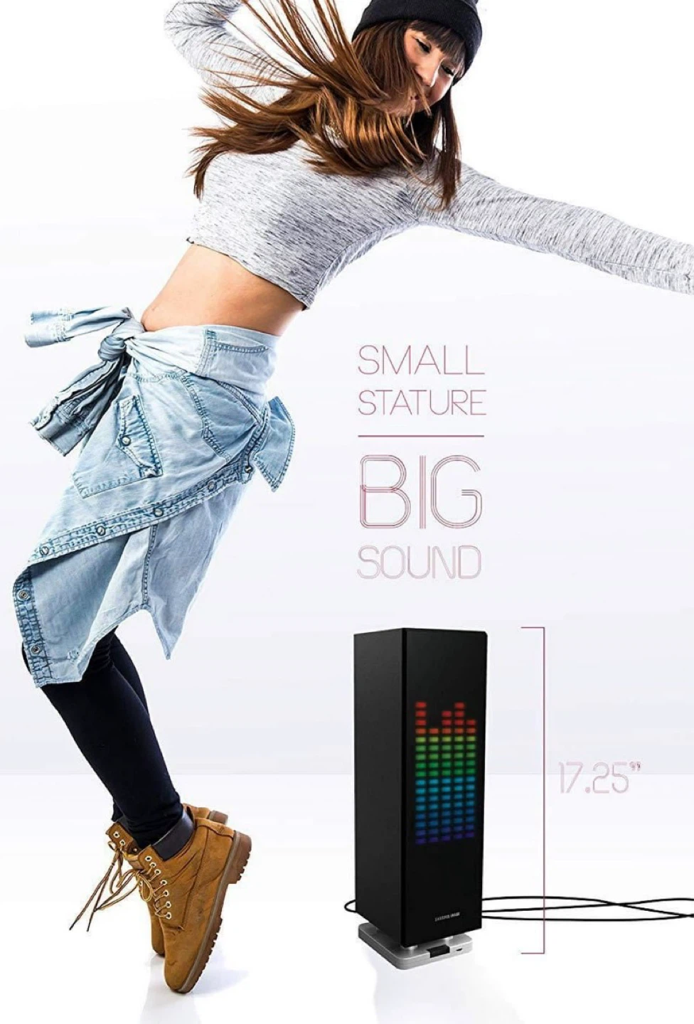 Sharper Image Table Top Tower Speaker with LED Light Display - photo 5