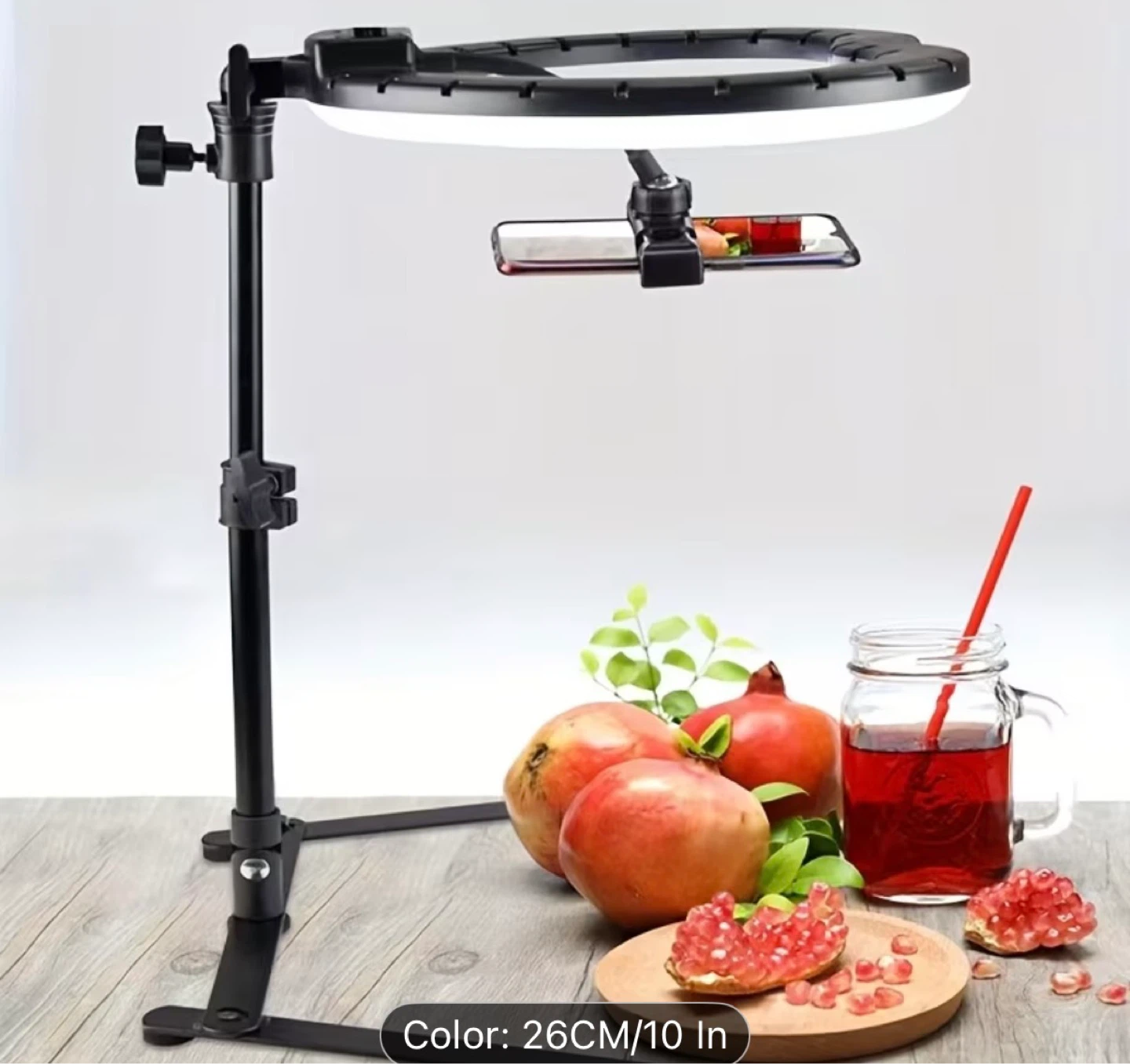 10 Inch LED Ring Light with Phone Holder