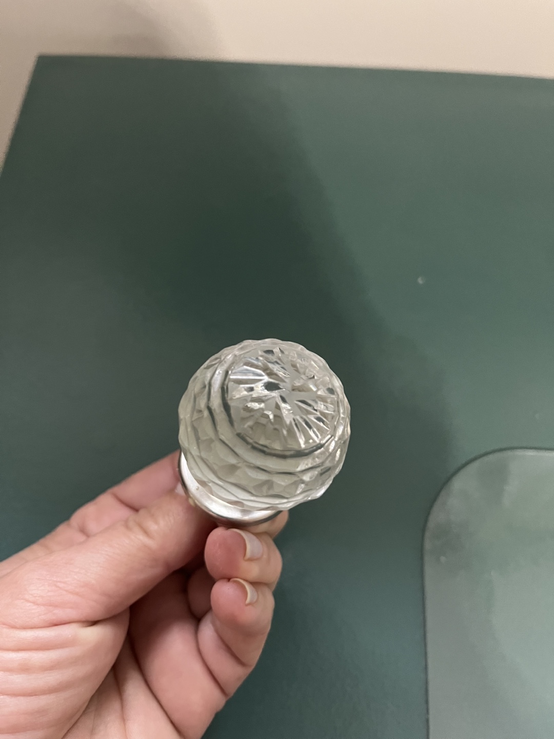 Glass Knob with Metal Base 12 pc - photo 2